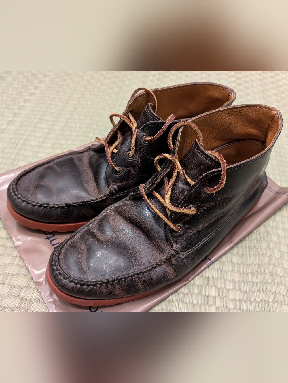 Quoddy Kennebec Brown Chromexcel Leather Chukka Boots Size 12D Made in Maine